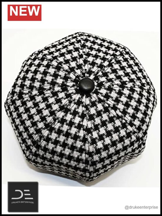Cotton Newsboy Cap with Adjustable Drawstring Cabbie Hat for Fall Spring main image 5